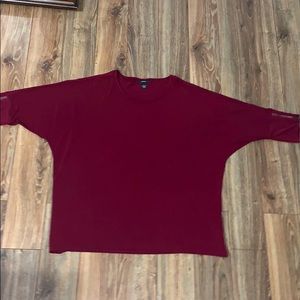 Alfani Women's Long Sleeve Dolman Top in Burgundy